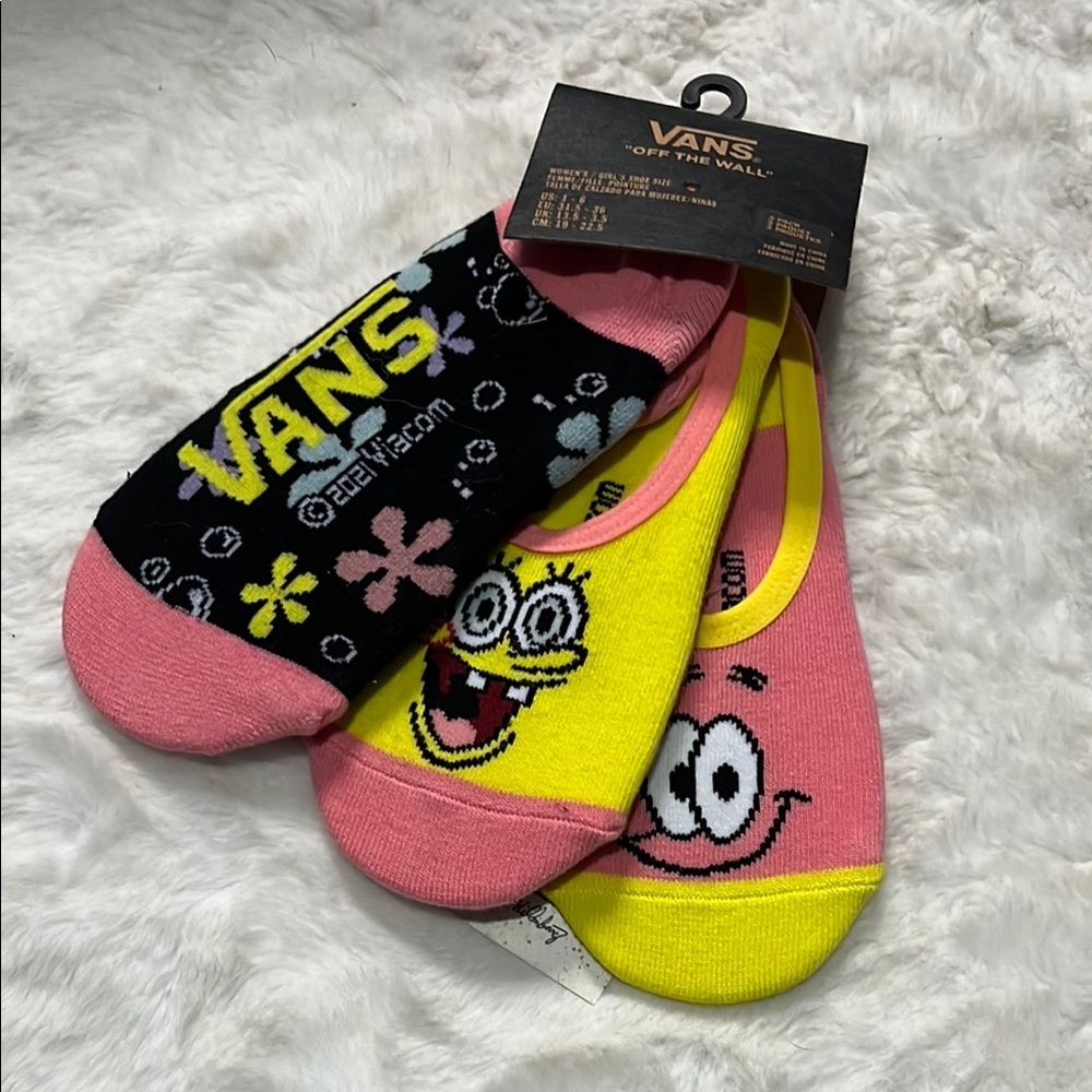 Vans Kids No-Show Socks - Black, Pink, Yellow